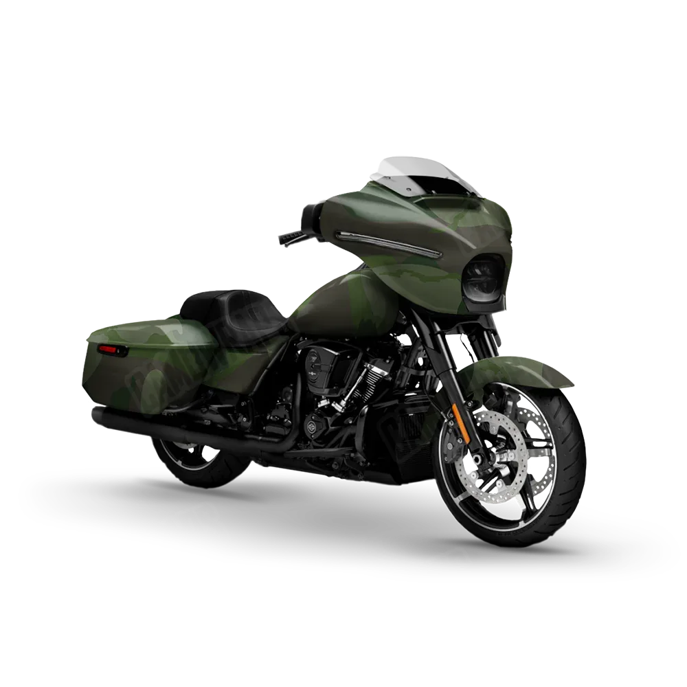 Ragged Army Dark Green Motorcycle Wraps