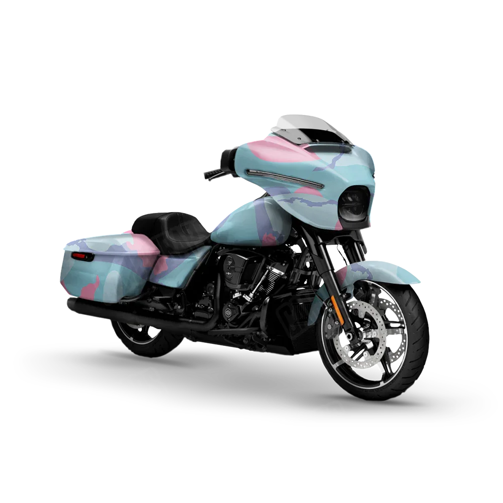 Ragged Cotton Candy Motorcycle Wraps
