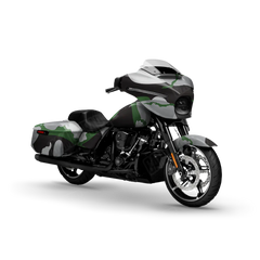 Ragged Green Tiger Motorcycle Wraps