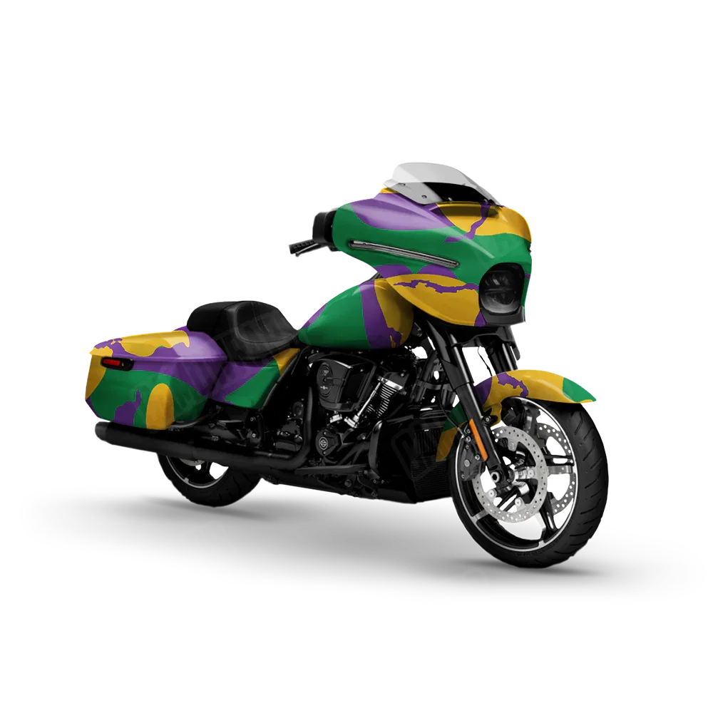 Ragged Mardi Gras Motorcycle Wraps