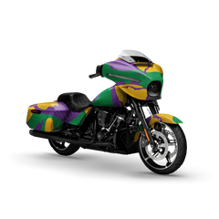 Ragged Mardi Gras Motorcycle Wraps