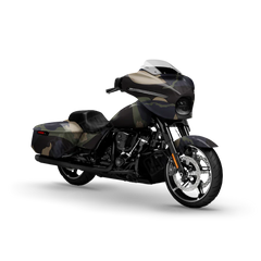 Ragged Militant Blue Motorcycle Wraps