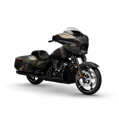 Ragged Militant Charcoal Motorcycle Wraps