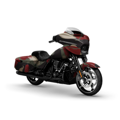 Ragged Militant Red Motorcycle Wraps