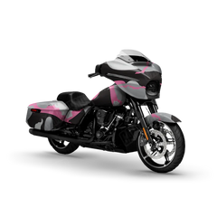 Ragged Pink Tiger Motorcycle Wraps