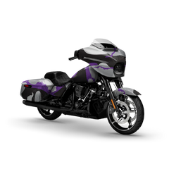 Ragged Purple Tiger Motorcycle Wraps