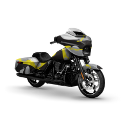 Ragged Yellow Tiger Motorcycle Wraps