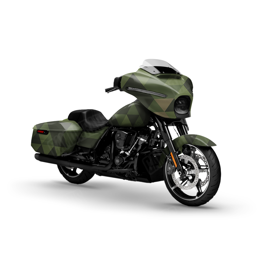 Triangle Army Green Motorcycle Wraps