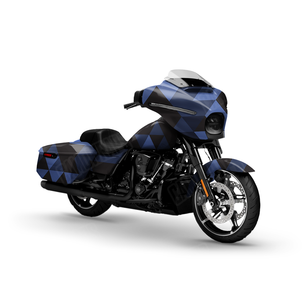 Triangle Blue Midnight Motorcycle Wraps