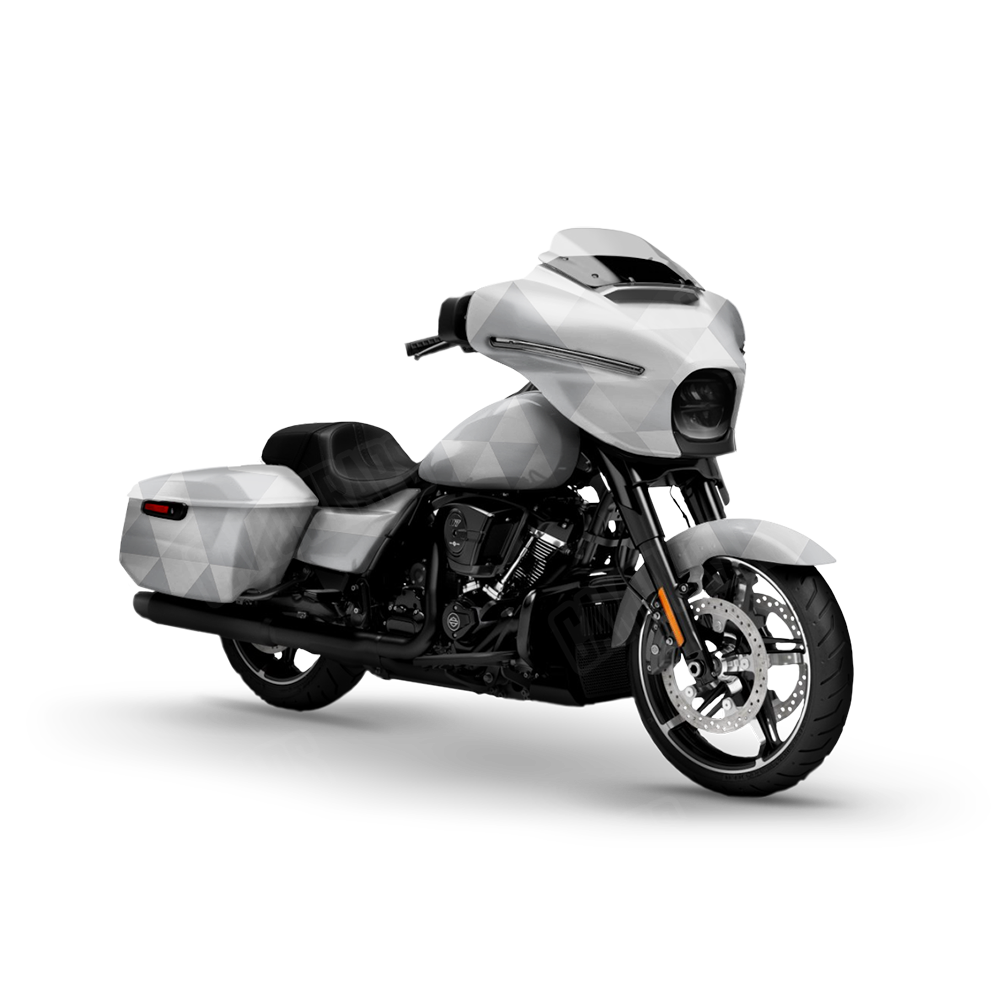 Triangle Elite White Motorcycle Wraps