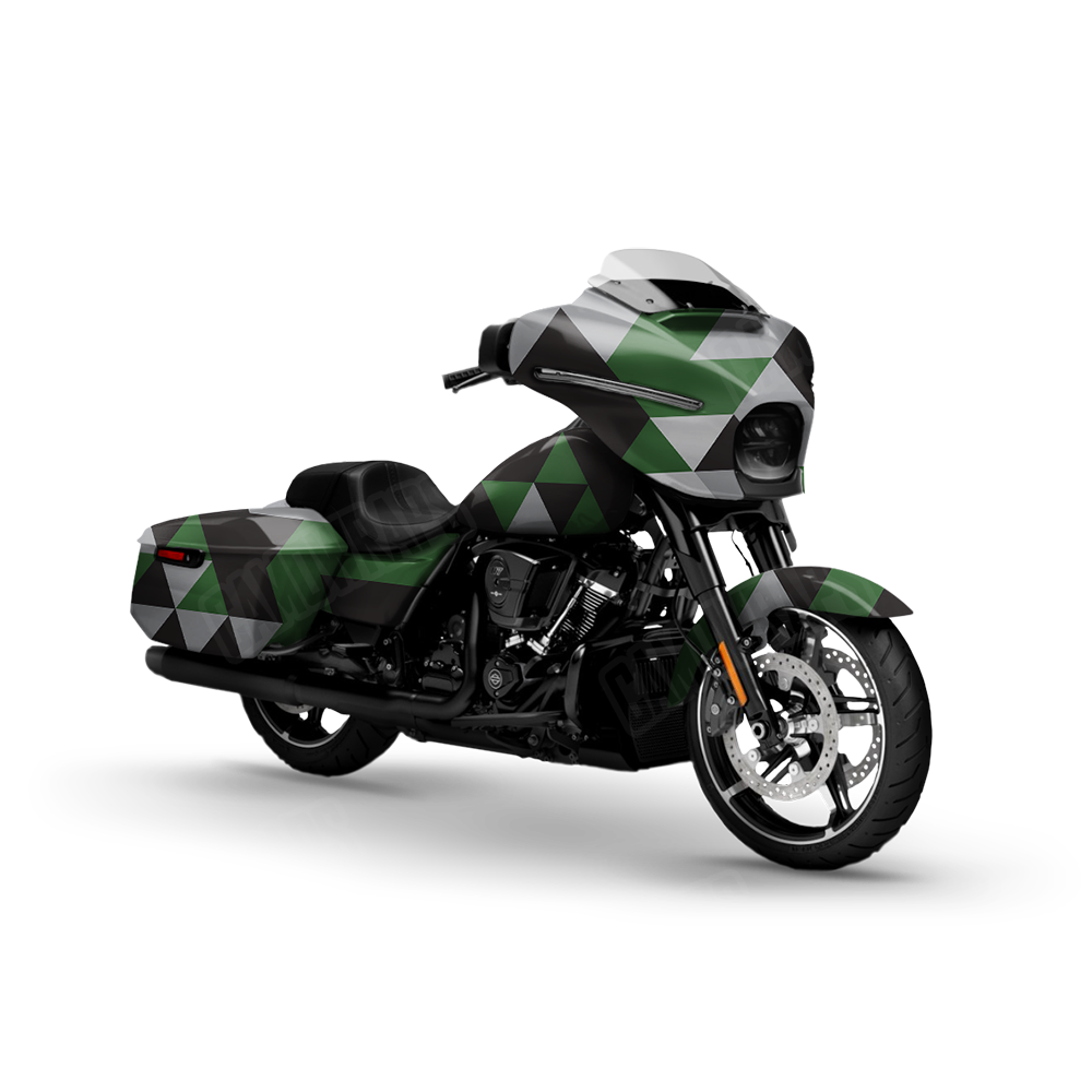 Triangle Green Tiger Motorcycle Wraps