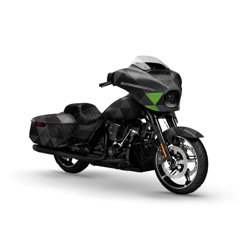 Triangle Metro Green Motorcycle Wraps
