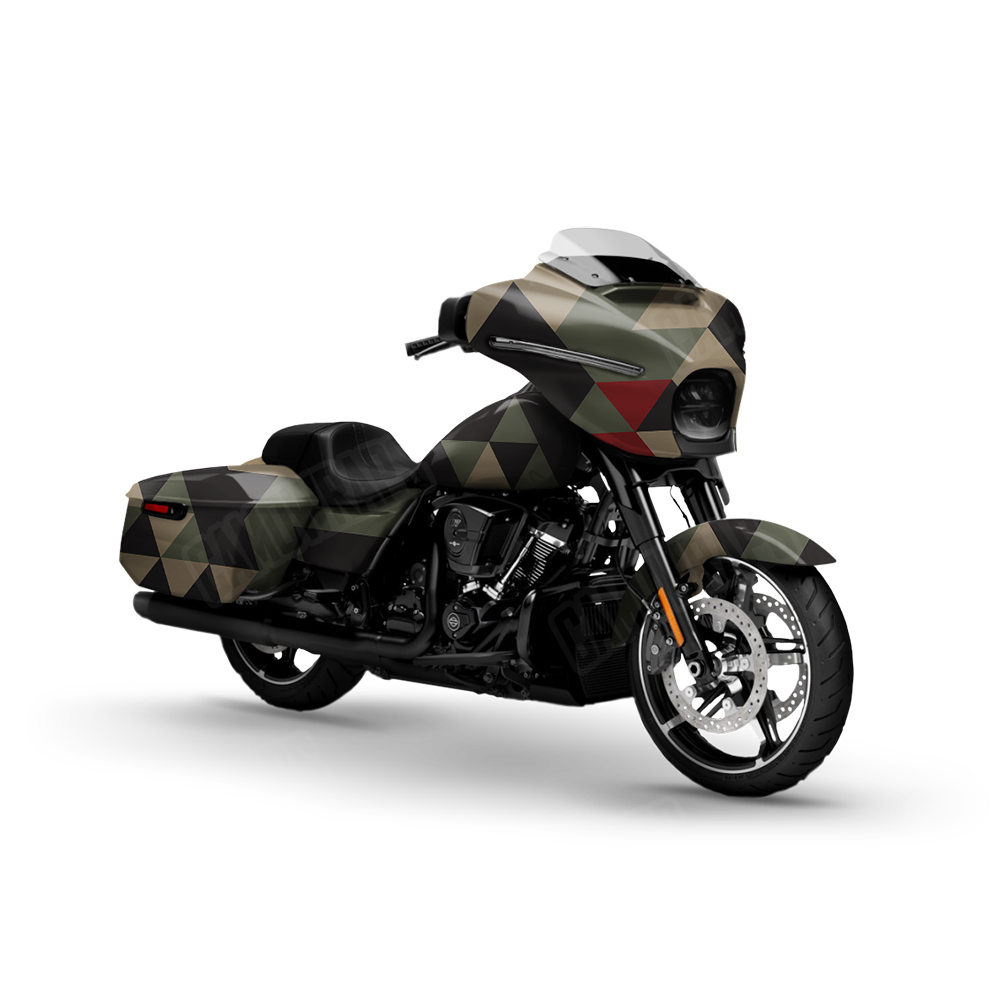 Triangle Militant Red Motorcycle Wraps