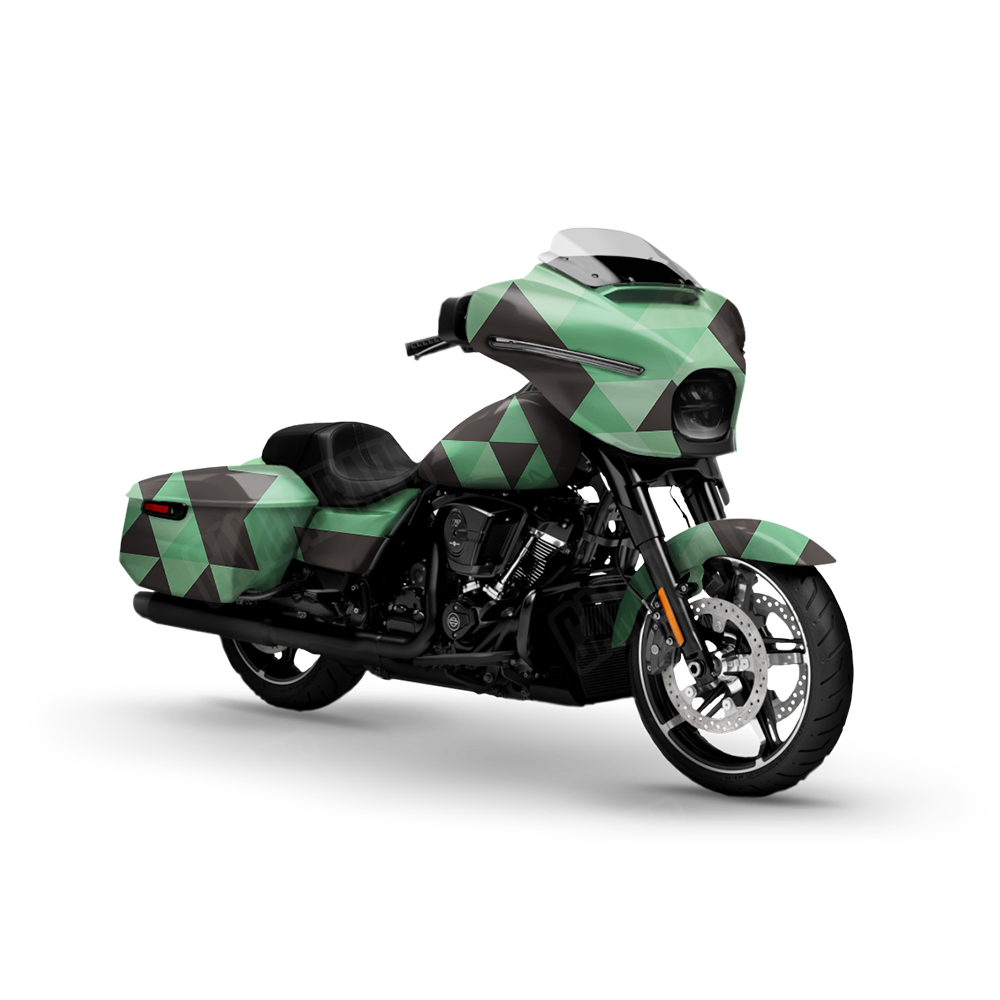 Triangle Mint Chocolate Chip Motorcycle Wraps
