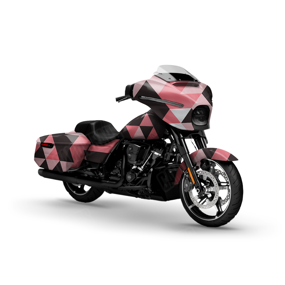 Triangle Pink Motorcycle Wraps