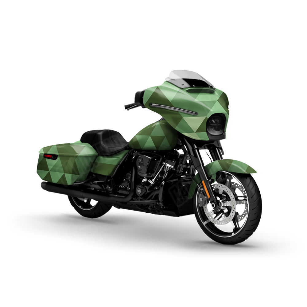 Triangle Pistachio Motorcycle Wraps