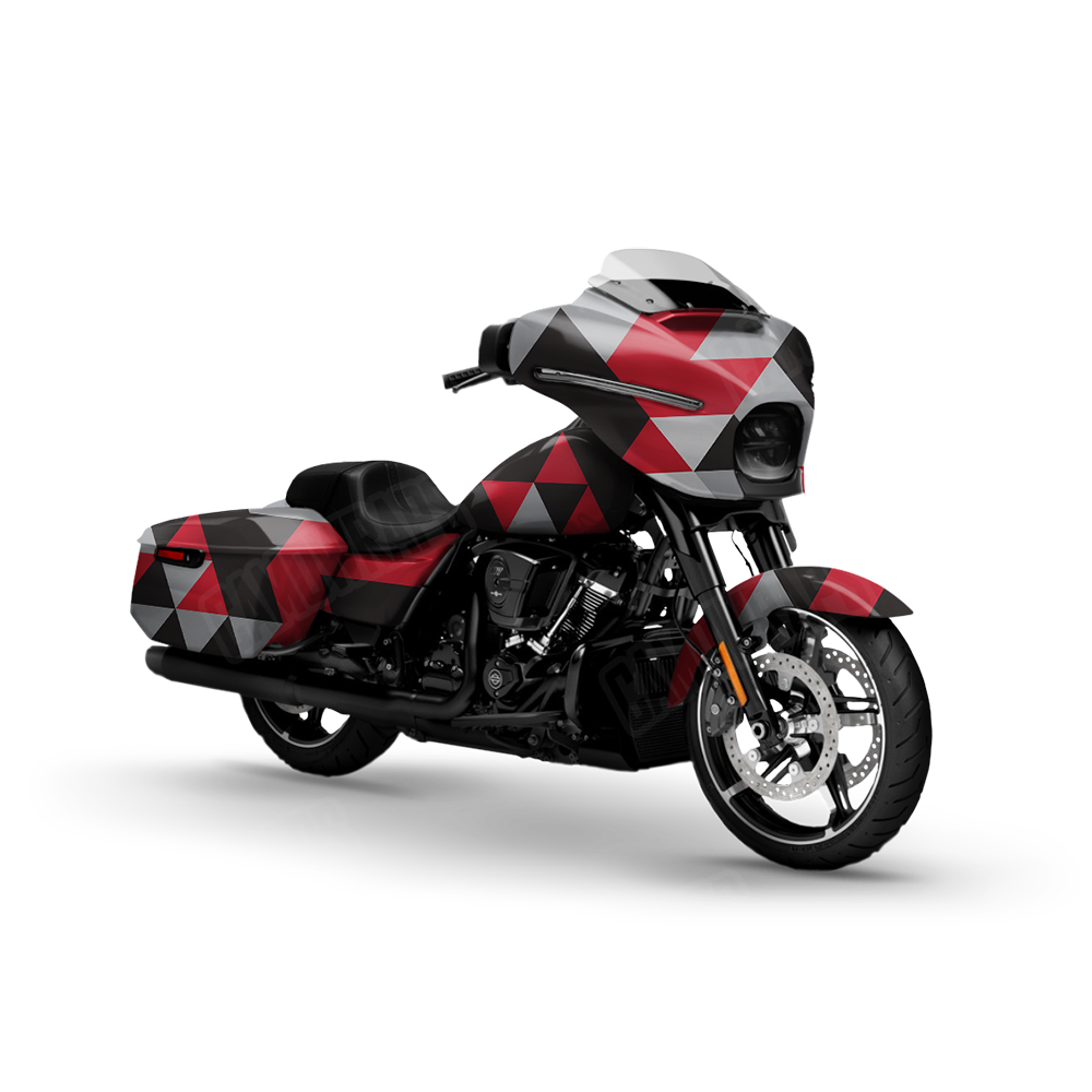 Triangle Red Tiger Motorcycle Wraps