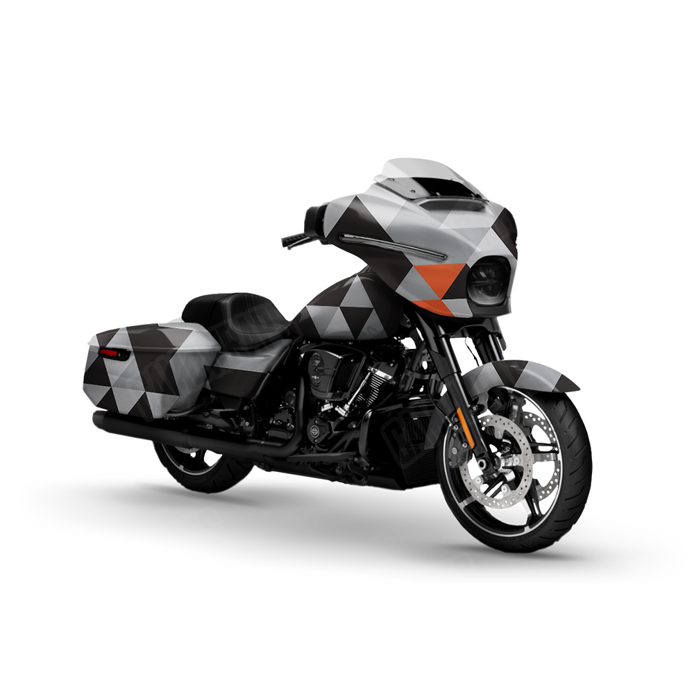 Triangle Urban Orange Motorcycle Wraps