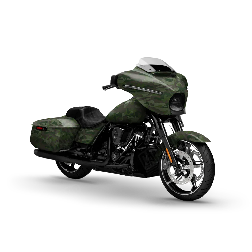 Classic Army Dark Green Motorcycle Wraps