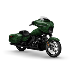 Classic Elite Green Motorcycle Wraps