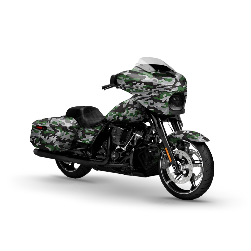 Classic Green Tiger Motorcycle Wraps