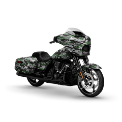 Classic Green Tiger Motorcycle Wraps