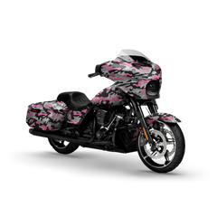 Classic Pink Tiger Motorcycle Wraps