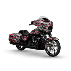 Classic Red Tiger Motorcycle Wraps