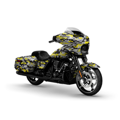 Classic Yellow Tiger Motorcycle Wraps
