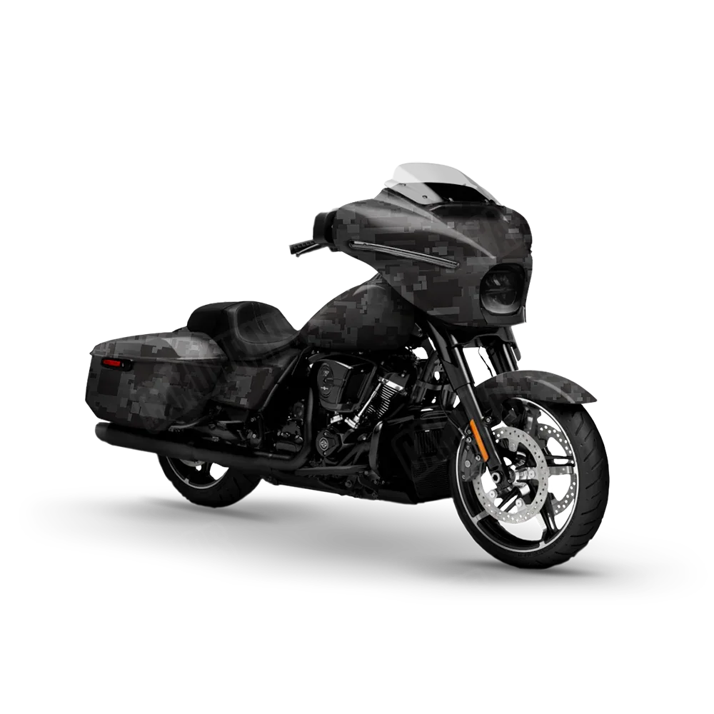 Digital Elite Black Motorcycle Wraps