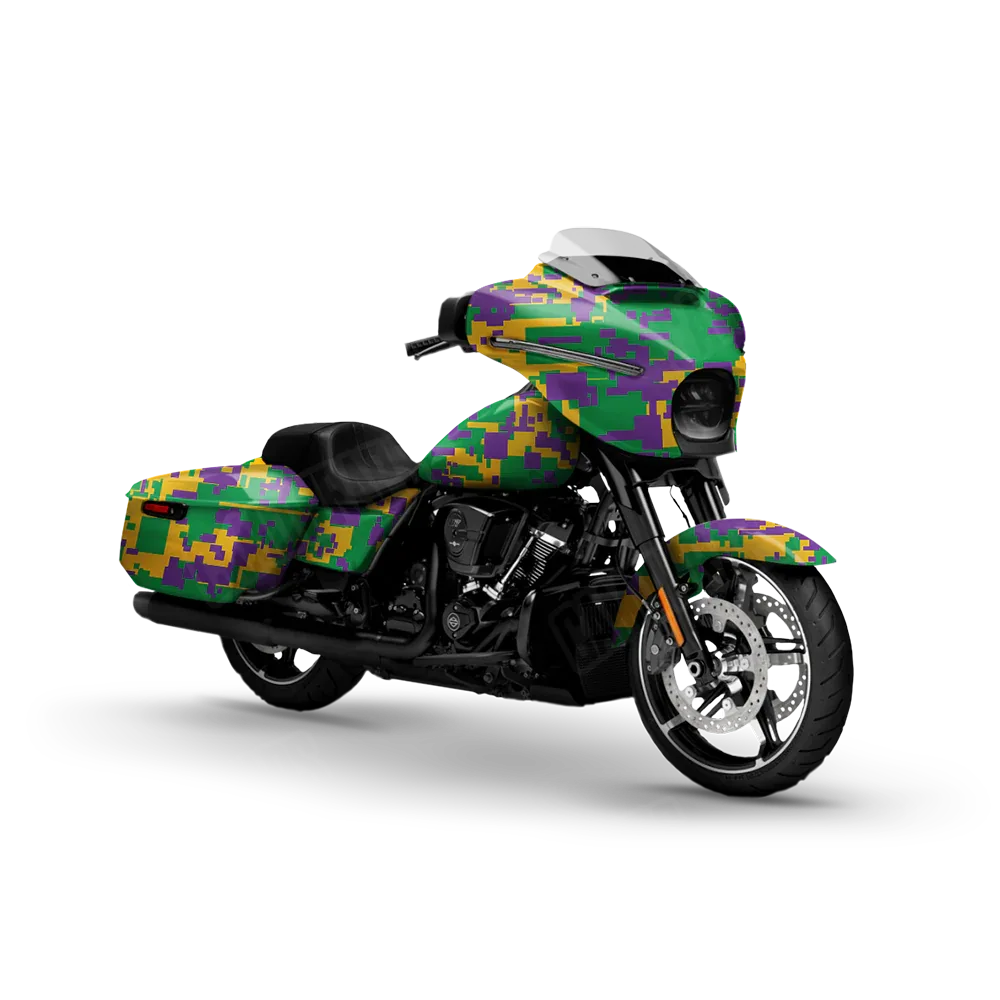 Digital Mardi Gras Motorcycle Wraps