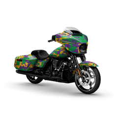 Digital Mardi Gras Motorcycle Wraps