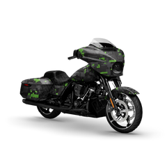 Digital Metro Green Motorcycle Wraps