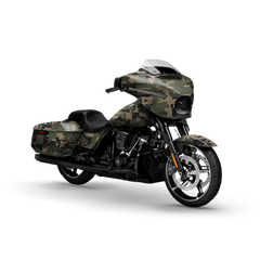 Digital Militant Green Motorcycle Wraps