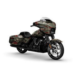 Digital Militant Red Motorcycle Wraps