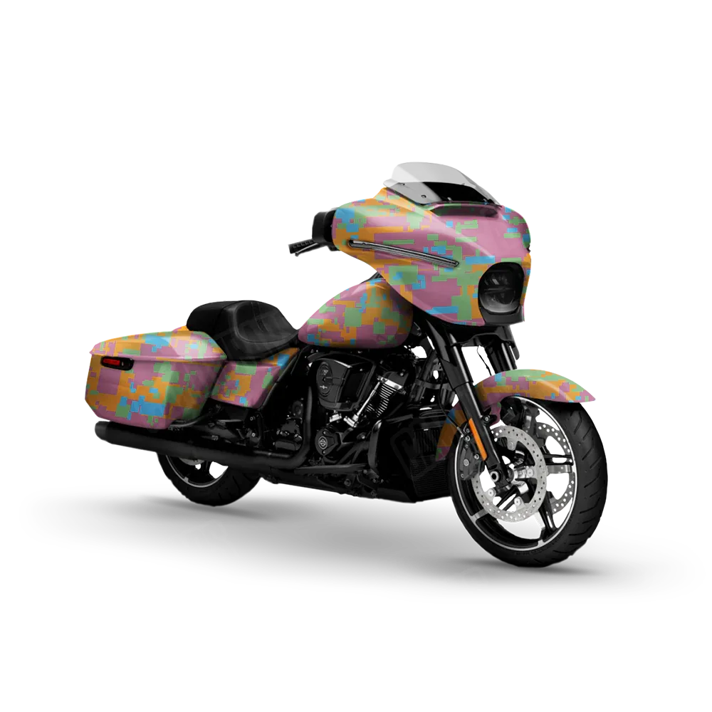 Digital Sherbert Motorcycle Wraps