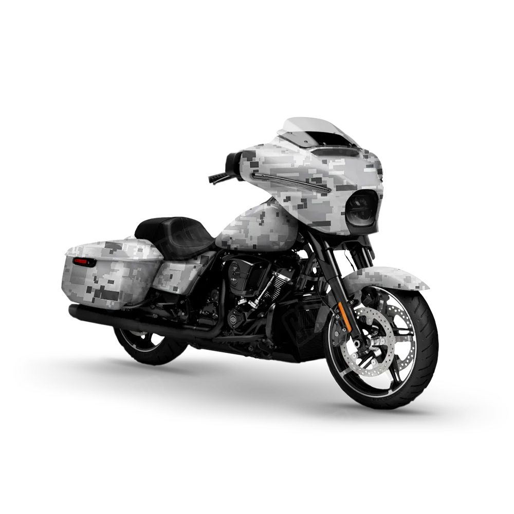 Digital Snow Motorcycle Wraps