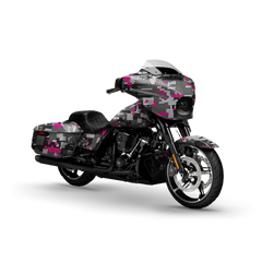 Digital Urban Magenta Motorcycle Wraps