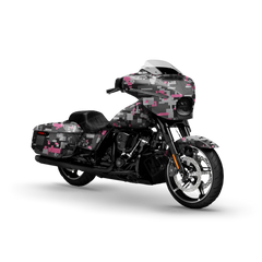 Digital Urban Pink Motorcycle Wraps