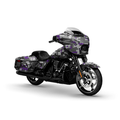 Digital Urban Purple Motorcycle Wraps