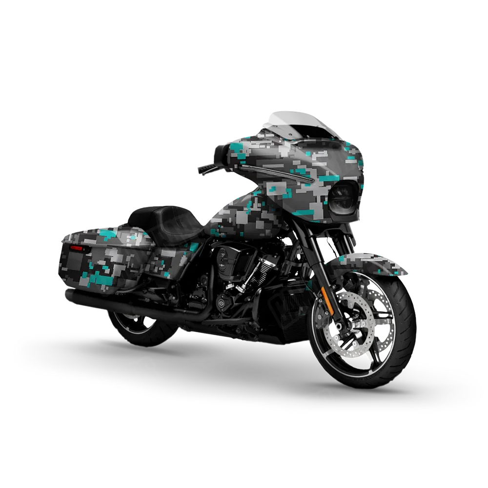Digital Urban Tiffany Blue Motorcycle Wraps
