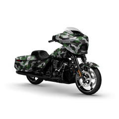 Ragged Green Tiger Motorcycle Wraps