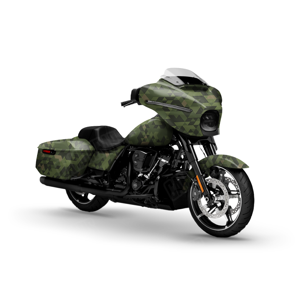 Triangle Army Green Motorcycle Wraps