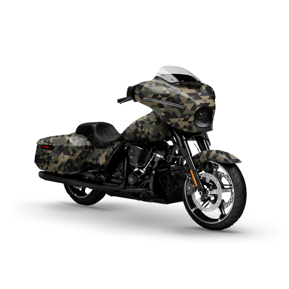 Triangle Militant Blue Motorcycle Wraps