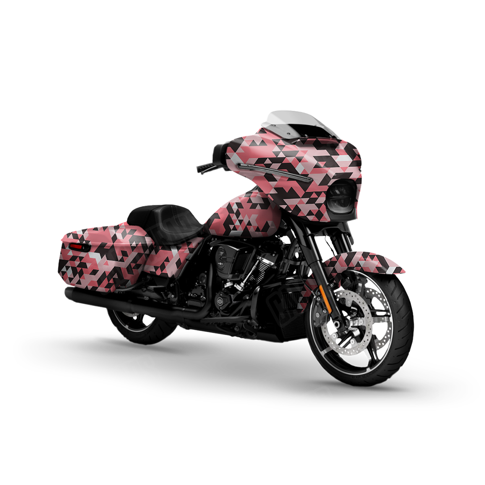 Triangle Pink Motorcycle Wraps