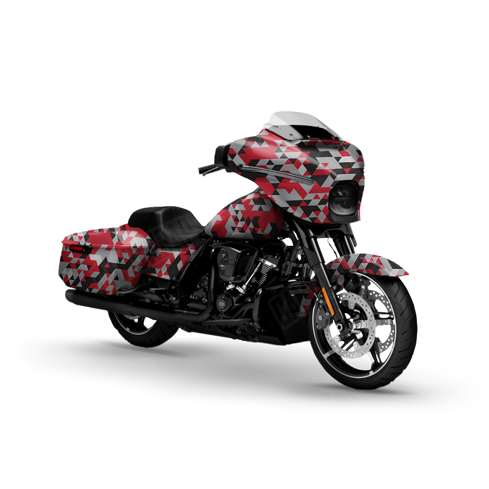 Triangle Red Tiger Motorcycle Wraps