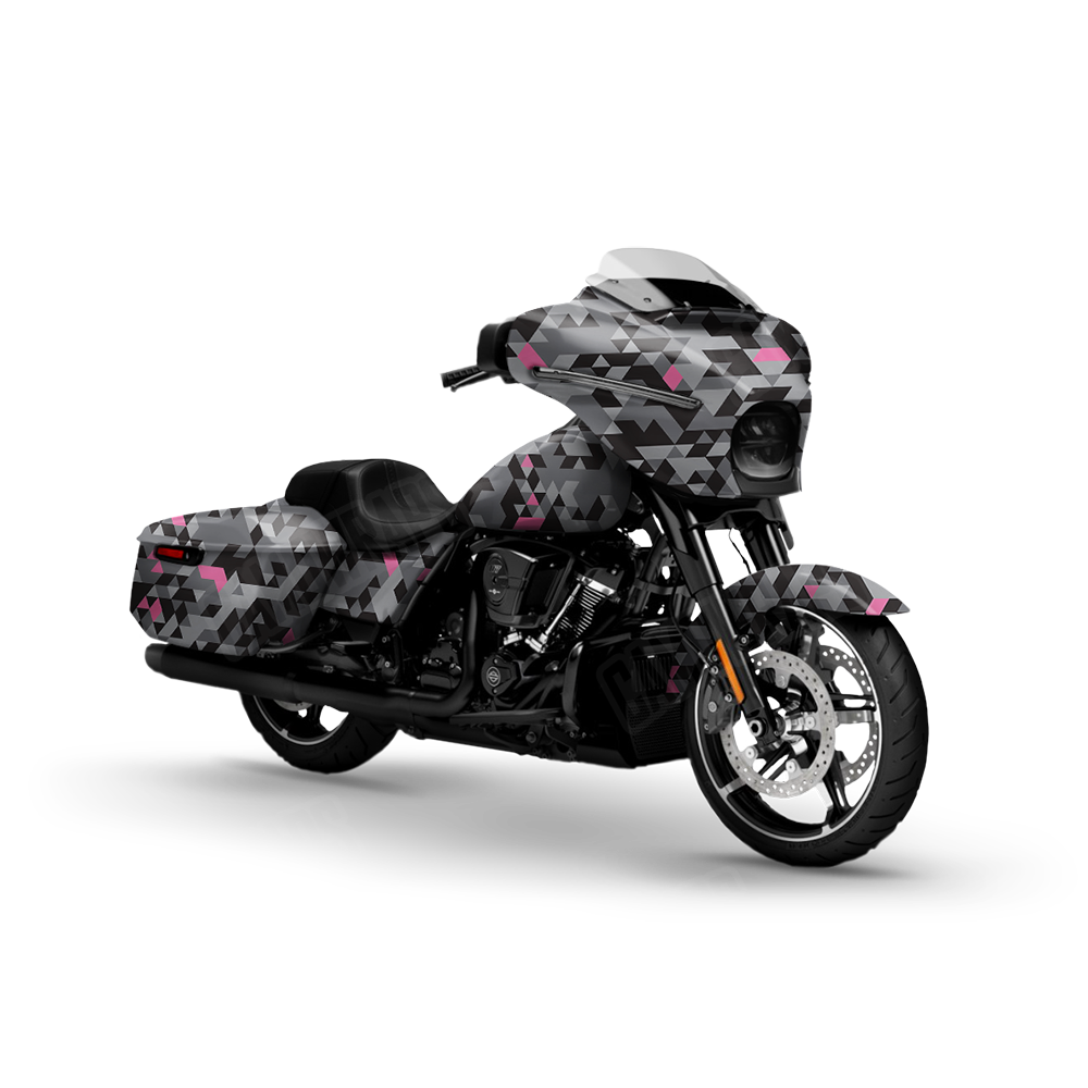 Triangle Urban Pink Motorcycle Wraps
