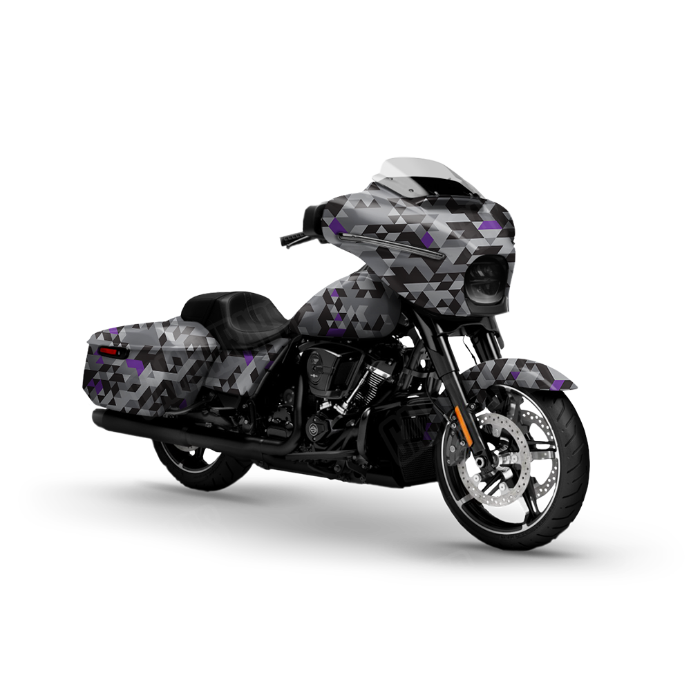 Triangle Urban Purple Motorcycle Wraps