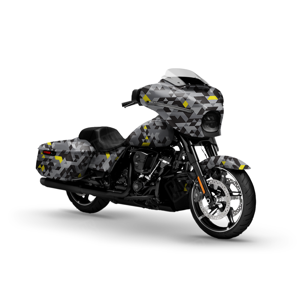 Triangle Urban Yellow Motorcycle Wraps