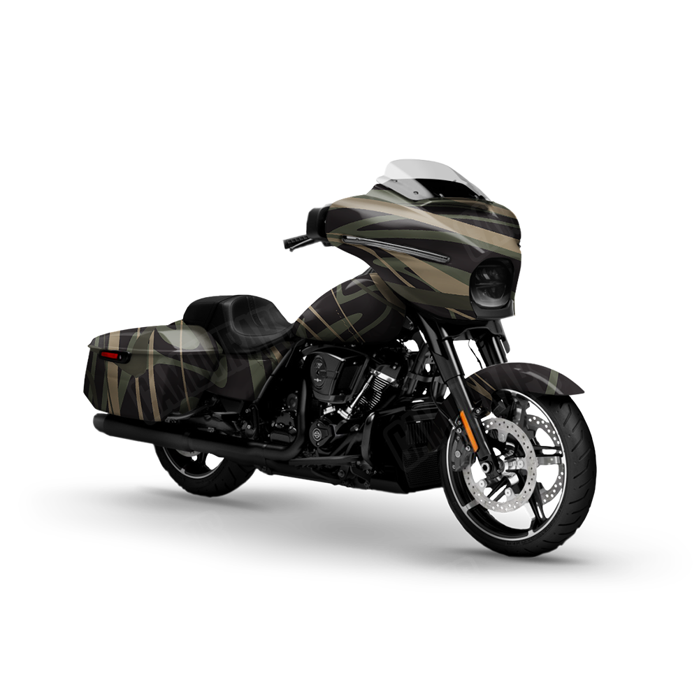 Liquid Smoke Militant Green Motorcycle Wraps